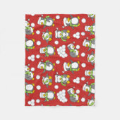 Weihnachtspinguinhintergrund Fleecedecke (Vorderseite)