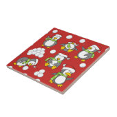 Weihnachtspinguinhintergrund Fliese (Seite)