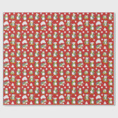 Weihnachtspinguinhintergrund Geschenkpapier (Flach)