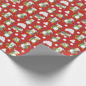 Weihnachtspinguinhintergrund Geschenkpapier (Ecke)