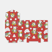 Weihnachtspinguinhintergrund Geschenkschachtel (Ungefaltet)