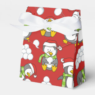 Weihnachtspinguinhintergrund Geschenkschachtel