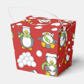 Weihnachtspinguinhintergrund Geschenkschachtel (Rückseite)