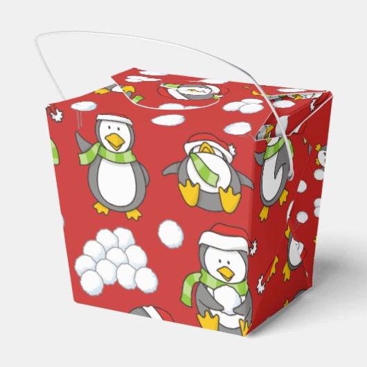 Weihnachtspinguinhintergrund Geschenkschachtel (Rückseite)