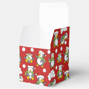 Weihnachtspinguinhintergrund Geschenkschachtel