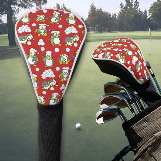 Weihnachtspinguinhintergrund Golf Headcover