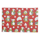 Weihnachtspinguinhintergrund Kissenbezug (Rückseite)