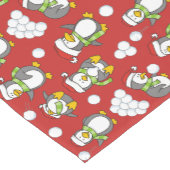 Weihnachtspinguinhintergrund Kurzer Tischläufer (Ecke)