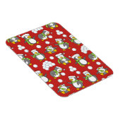 Weihnachtspinguinhintergrund Magnet (Rechte Seite)