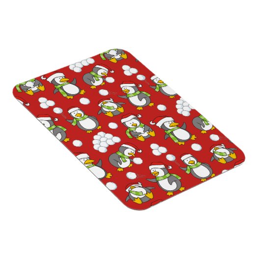 Weihnachtspinguinhintergrund Magnet (Rechte Seite)