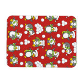 Weihnachtspinguinhintergrund Magnet (Horizontal)