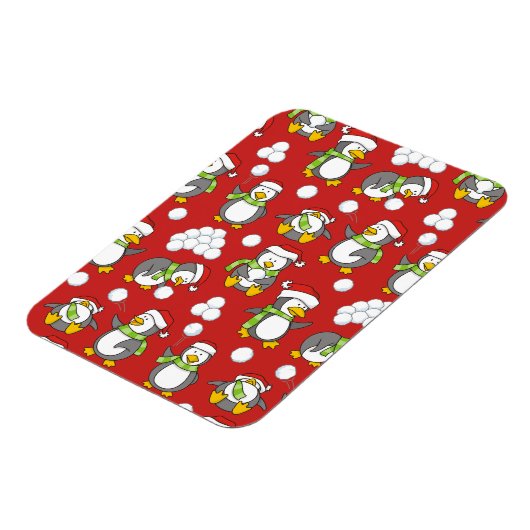 Weihnachtspinguinhintergrund Magnet (Linke Seite)