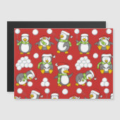 Weihnachtspinguinhintergrund Magnetkarte (Vorne/Hinten)