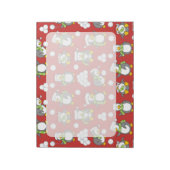 Weihnachtspinguinhintergrund Notizblock (Rotiert)