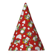 Weihnachtspinguinhintergrund Partyhütchen (Rechts)