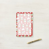 Weihnachtspinguinhintergrund Post-it Klebezettel (Auf Schreibtisch)