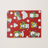Weihnachtspinguinhintergrund Puzzle (Horizontal)