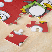 Weihnachtspinguinhintergrund Puzzle (Seite)