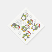Weihnachtspinguinhintergrund Serviette (Ecke)