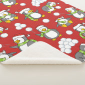 Weihnachtspinguinhintergrund Sherpadecke (3/4)