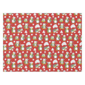 Weihnachtspinguinhintergrund Tischdecke (Vorderseite (Horizontal))