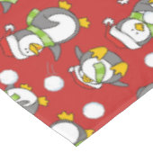 Weihnachtspinguinhintergrund Tischdecke (Schrägansicht)