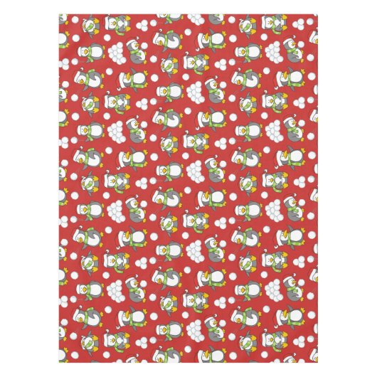 Weihnachtspinguinhintergrund Tischdecke (Vorderseite)