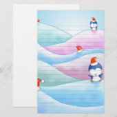Weihnachtspinguinland Briefpapier (Vorne/Hinten)
