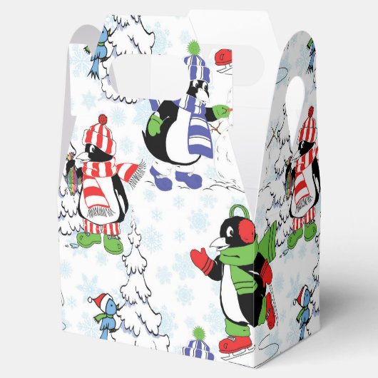 Weihnachtspinguiteis-Skaten Geschenkschachtel (Geöffnet)