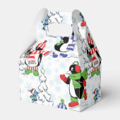 Weihnachtspinguiteis-Skaten Geschenkschachtel (Vorderseite)