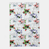 Weihnachtspinguiteis-Skaten Geschirrtuch (Vertikal)