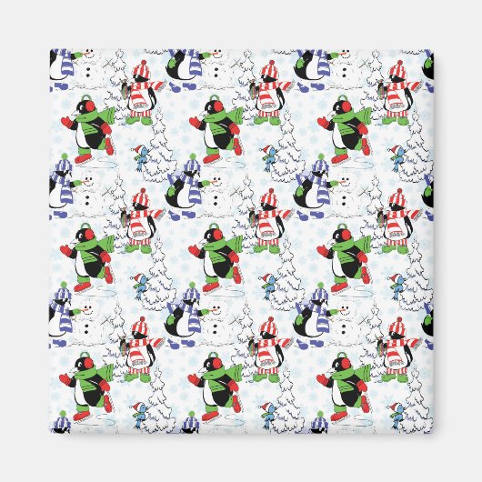 Weihnachtspinguiteis-Skaten Magnet (Vorne)