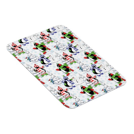 Weihnachtspinguiteis-Skaten Magnet (Rechte Seite)