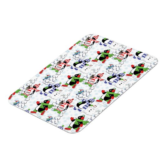 Weihnachtspinguiteis-Skaten Magnet (Linke Seite)