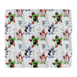 Weihnachtspinguiteis-Skaten Schneidebrett