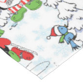 Weihnachtspinguiteis-Skaten Tischdecke (Schrägansicht)