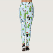 Weihnachtspinguiteis Skaten und Bärenfischer Leggings (Rückseite)