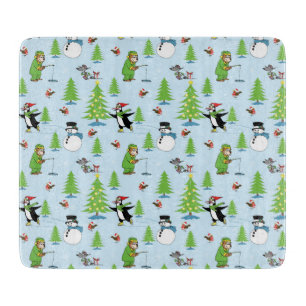 Weihnachtspinguiteis Skaten und Bärenfischer Schneidebrett