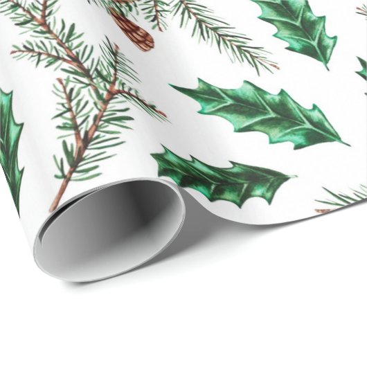 Weihnachtspinsel Geschenkpapier (Rolleneckpunkt)