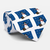 Weihnachtspiraten-Schneemann Krawatte (Gerollt)