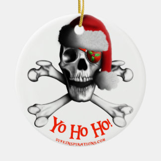 Weihnachtspiraten-Verzierung Keramik Ornament