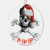 Weihnachtspiraten-Verzierung Keramik Ornament (Links)