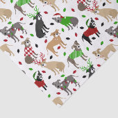 Weihnachtspitbull Hunde Tissue Seidenpapier (Ausschnitt)