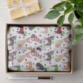 Weihnachtspitbull Hunde Tissue Seidenpapier (Geschenk)