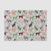 Weihnachtspitbull Hunde Tissue Seidenpapier (Vorderseite)