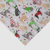 Weihnachtspitbull Hunde Tissue Seidenpapier (Ausschnitt)