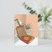 Weihnachtspizza Postkarte (Stehend Vorderseite)