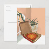 Weihnachtspizza Postkarte (Vorne/Hinten)