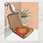 Weihnachtspizza Weinetikett (Einzelnes Label)