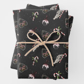 Weihnachtsplanchette und Skeleton Hand Candy Cane Geschenkpapier Set (Beispiel)